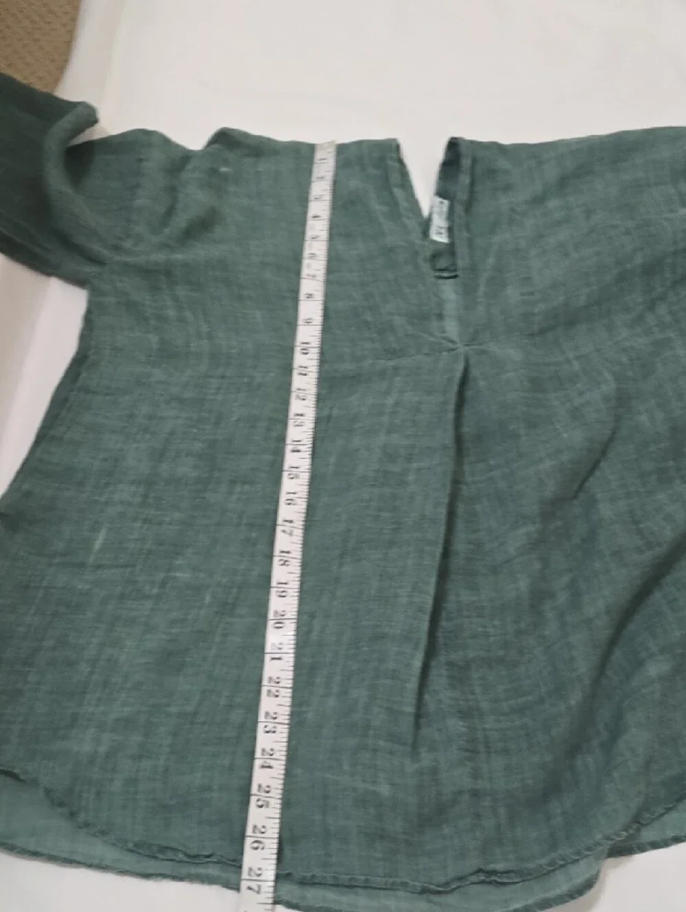 Zara Linen-Blend Relaxed Drawstring 2 Piece Set in Teal Green L‎